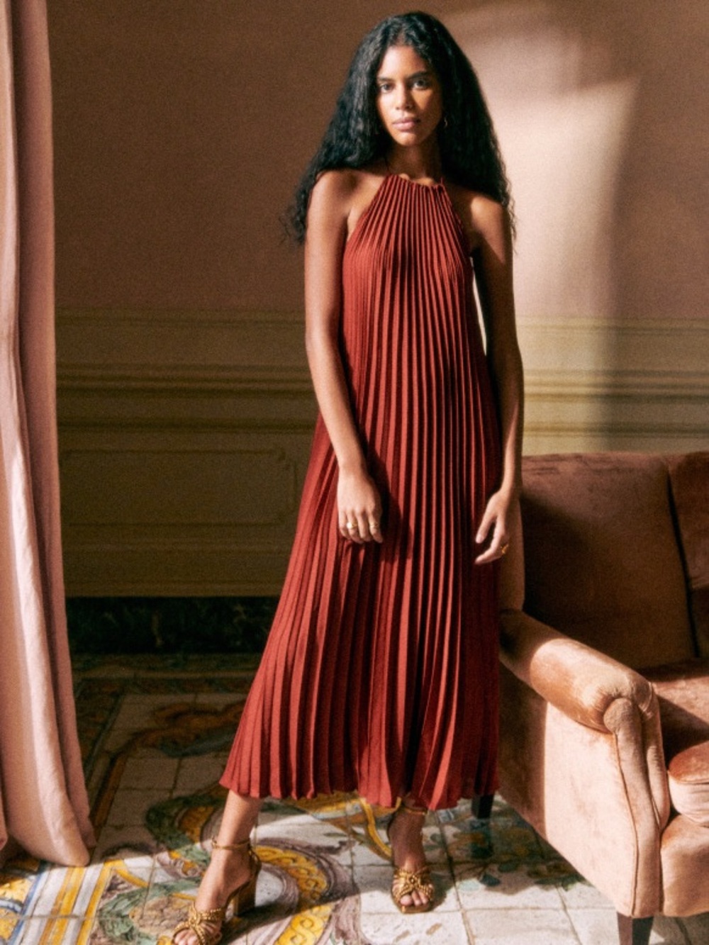 Sezane LAYLA DRESS - TERRACOTTA